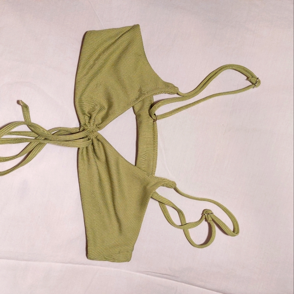 Zaful Lime Green Bikini Top